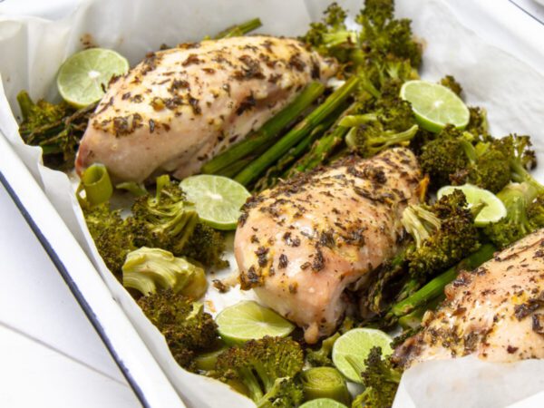 Tarragon Rooster with Asparagus – Drizzle Me Skinny!