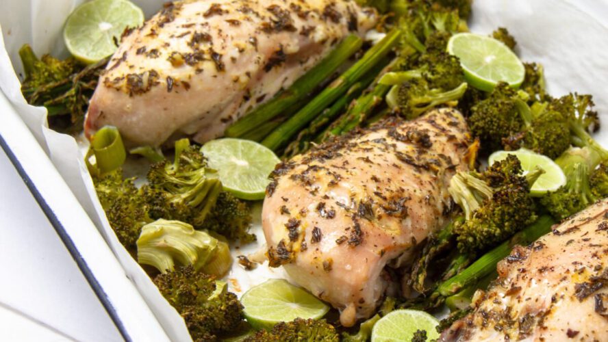 Tarragon Rooster with Asparagus – Drizzle Me Skinny!