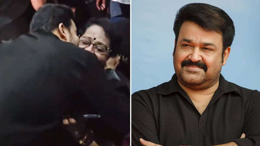 VIDEO: Mohanlal kisses Prithviraj Sukumaran’s mom at L2: Empuraan’s screening