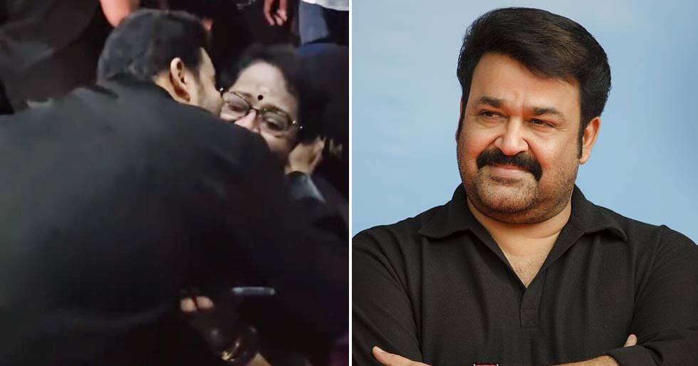 VIDEO: Mohanlal kisses Prithviraj Sukumaran’s mom at L2: Empuraan’s screening