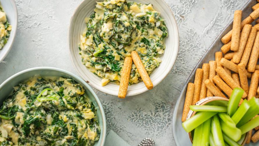 Sluggish Cooker Spinach Artichoke Dip with Kale