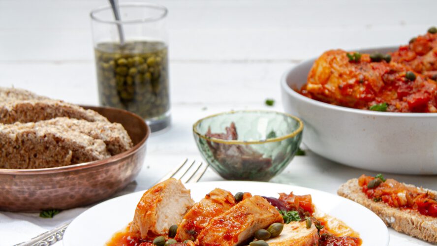 Rooster Puttanesca – Drizzle Me Skinny!