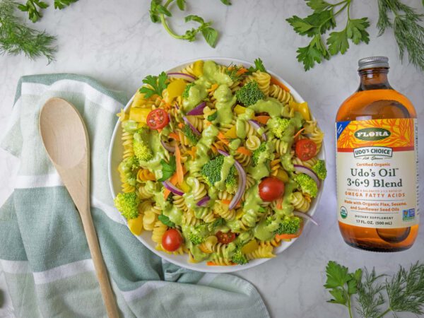 Wholesome Inexperienced Goddess Pasta Salad