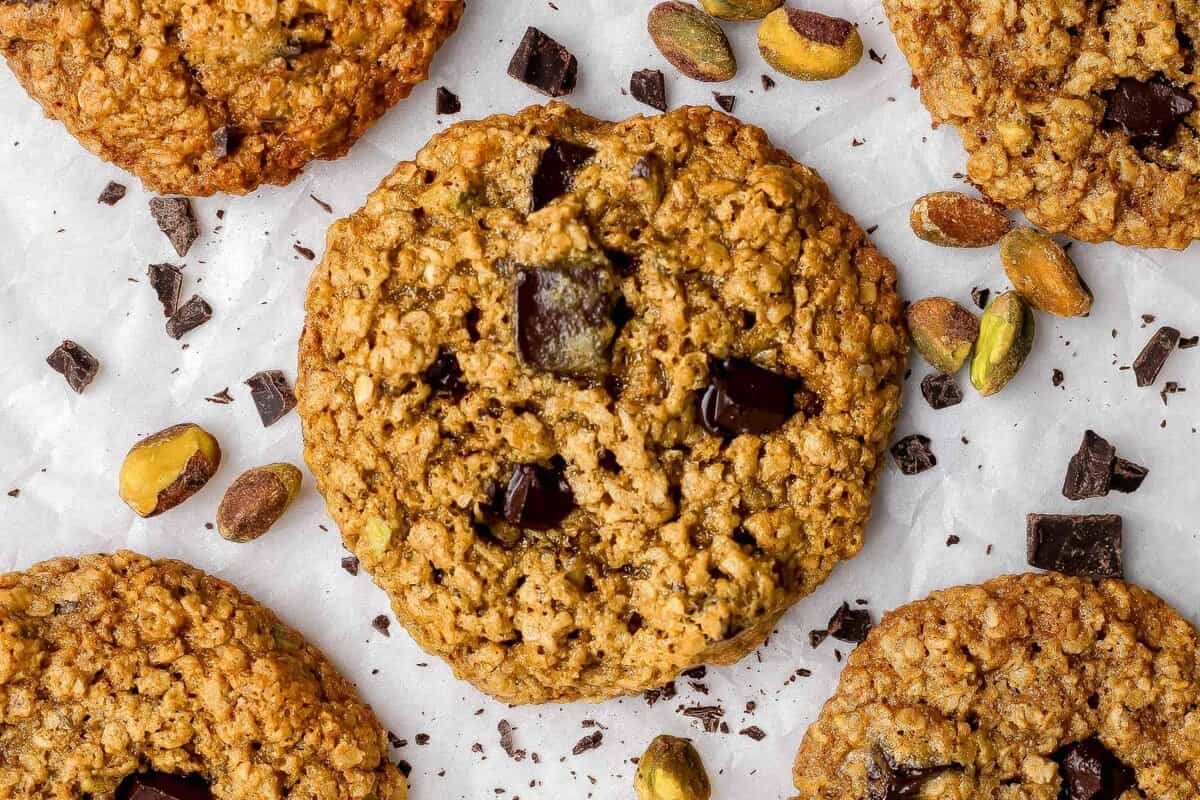 Chocolate Pistachio Cookies (With Chocolate Chunks)