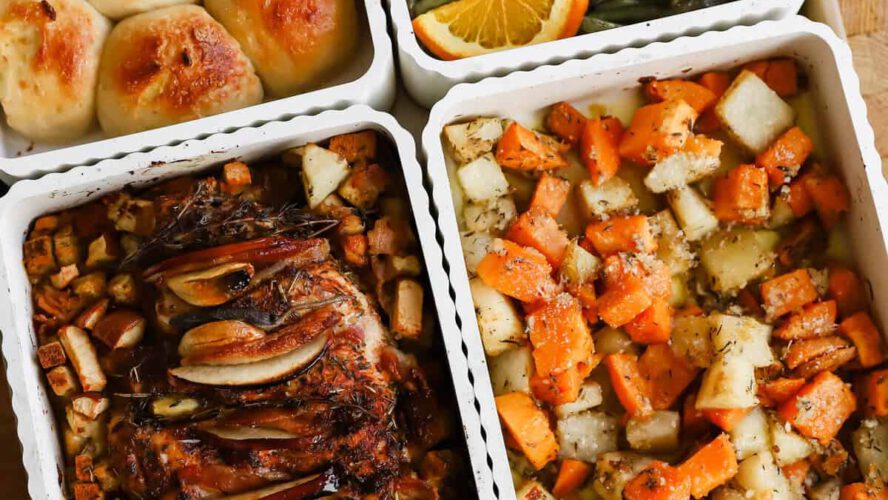 Straightforward Sheet Pan Thanksgiving Dinner for 4