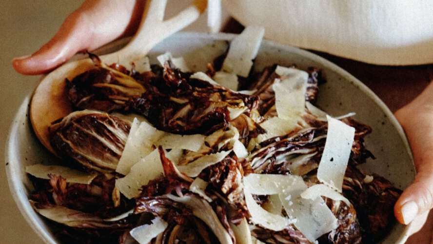 Roasted Radicchio with Manchego