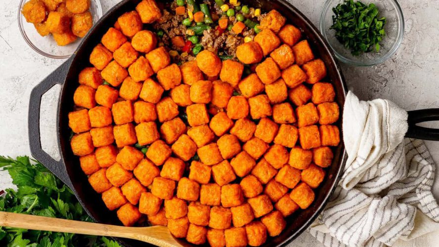 Candy Potato Tater Tot Casserole