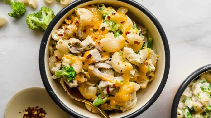 Rooster Broccoli Cottage Cheese Mac and Cheese