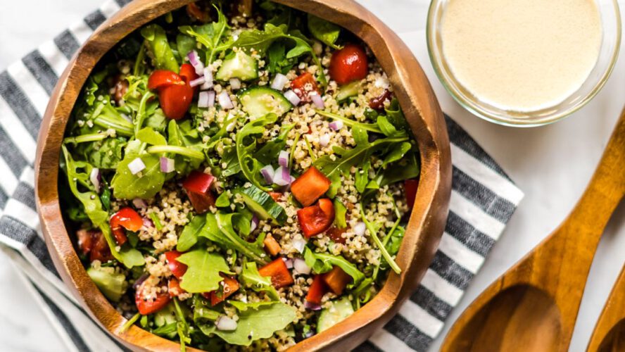 Mediterranean Quinoa Bowl {Recent, Quick & Excellent for Meal Prep!}