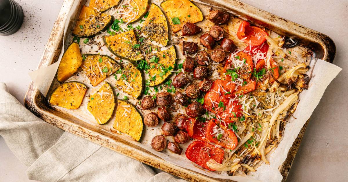 One Pan Sausage and Acorn Squash {Simple And Cozy!}