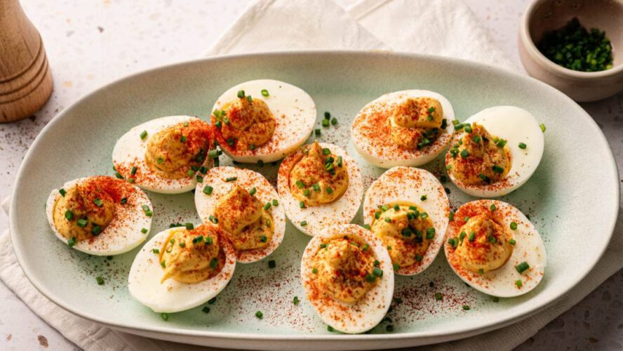 Simple Wholesome Deviled Eggs – {Lightened Up, Creamy & Vacation-Prepared}