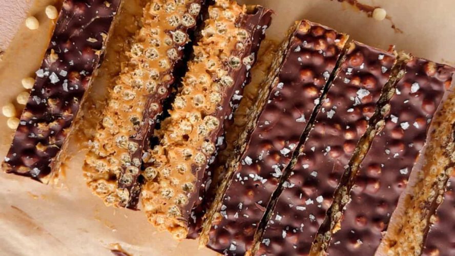 Peanut Butter Chocolate Puff Bars (Higher Than Any Cereal Bar!)