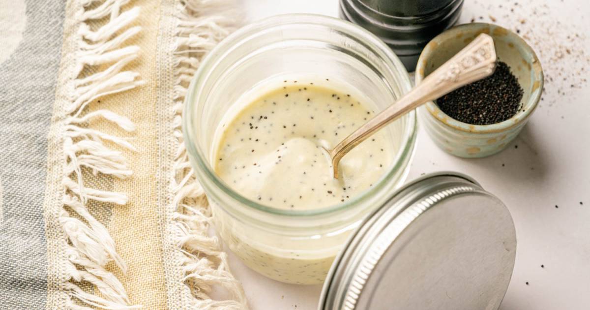 Wholesome Poppyseed Dressing – {5 Minutes, Lightened Up!}
