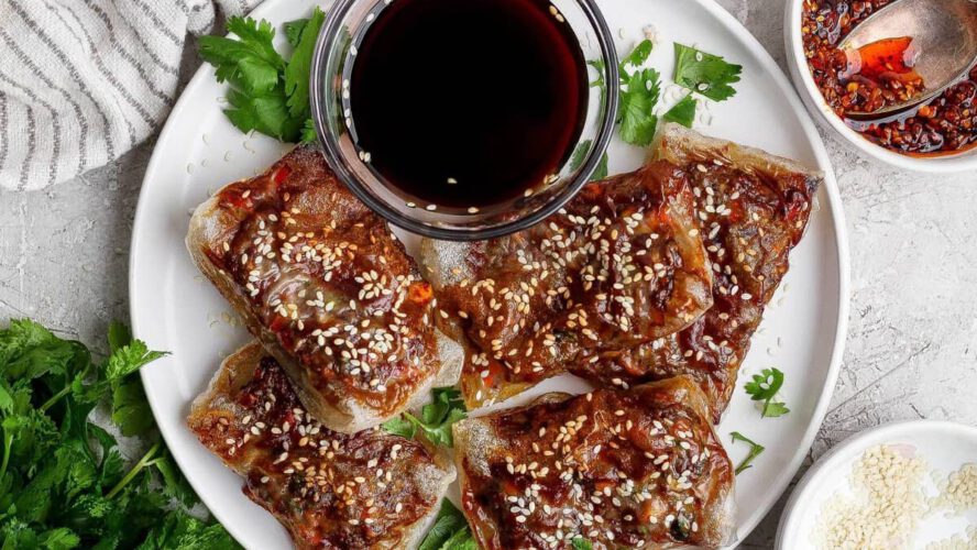 Crispy Air Fryer Chili Crunch Rolls (Rice Paper Wrapped!)
