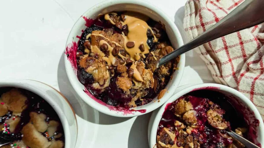 Air Fryer Berry Cobbler (Simply 2 Elements!)