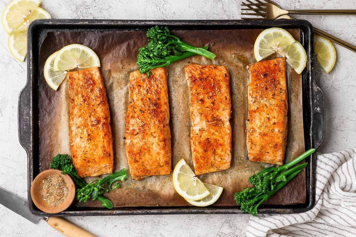 Broiled Salmon (Flaky & Prepared in 8 Minutes!)
