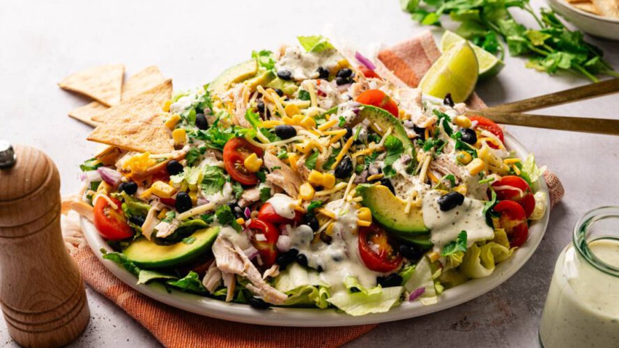 Southwest Chopped Salad – {Excessive Protein & Spicy Ranch!}
