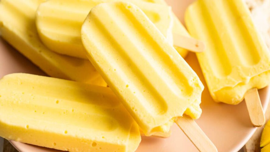 Coconut Mango Popsicles – {Creamy, Excessive Protein & 3 Substances}