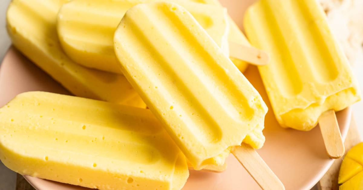 Coconut Mango Popsicles – {Creamy, Excessive Protein & 3 Substances}