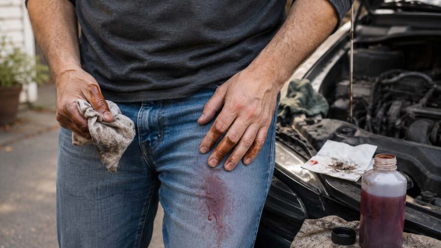Get Transmission Fluid Out of Garments (Oil Plus Dye)