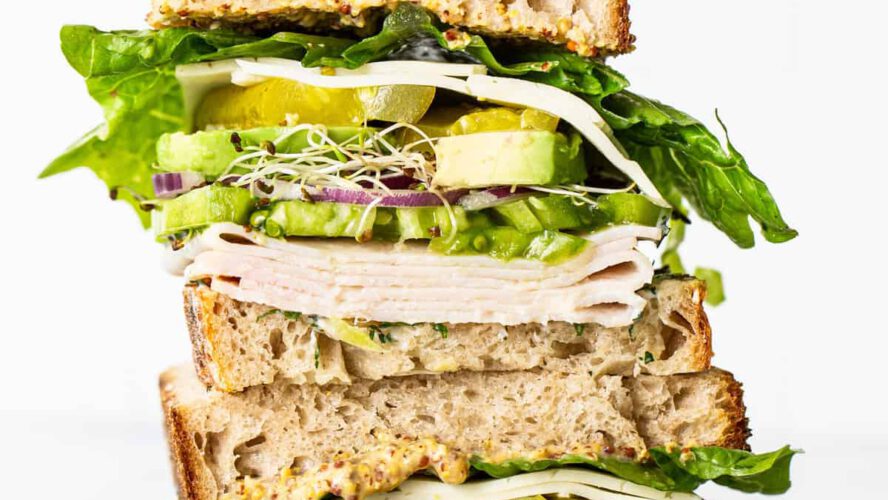 Turkey Mustard Sandwich with Herby Mayo