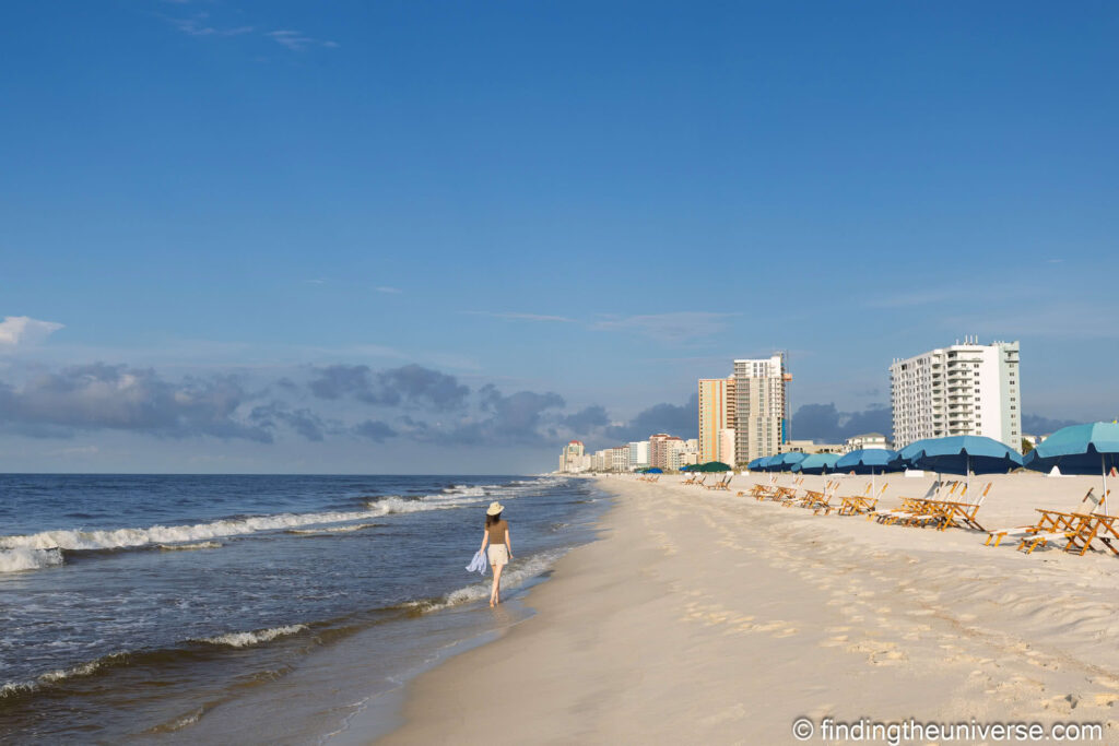 Early morning on Orange Beach, before the crowds