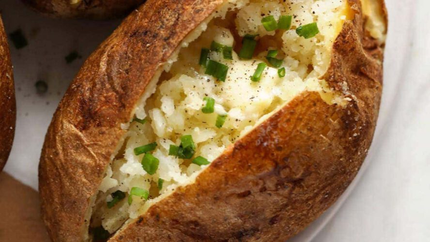 Baked Potato in Oven (Crispy Pores and skin, Fluffy Inside)