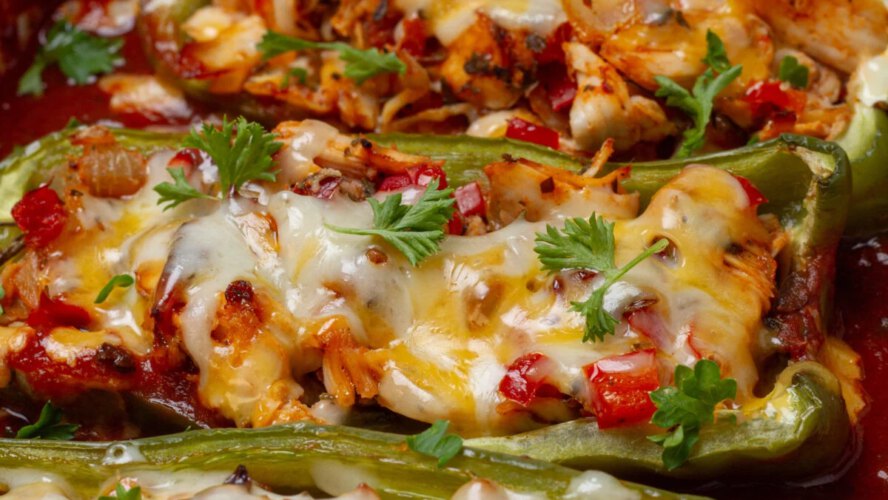 Rooster Enchilada Stuffed Poblano Peppers (3 Factors)