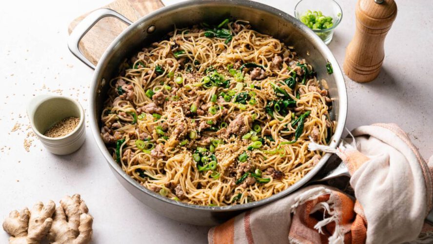 20-Minute Floor Turkey Sesame Noodles